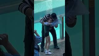 So sweet  Tom mime SeaWorld #seaworldmime #seaworld #seaworldorlando #funny y