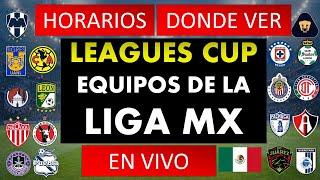 FECHAS, HORARIOS Y DONDE VER EN VIVO LA LEAGUES CUP SOLO EQUIPOS DE LA LIGA MX   JORNADA 1