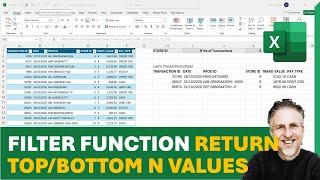 Excel FILTER Function Top or Bottom n Values With Criteria