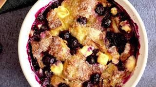 Blueberry Cream Cheese Bread Pudding