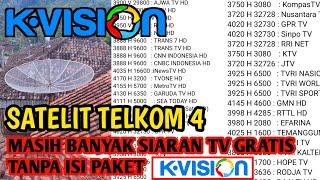 UPDATE SIARAN TV KVISION SATELIT TELKOM 4 2024