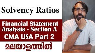Solvency Ratios | Financial Statement Analysis | Section A | CMA USA Part 2 | Episode 06