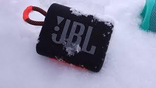 две JBL в снегу JBL Flip5 vs JBL Go3 басс Bass