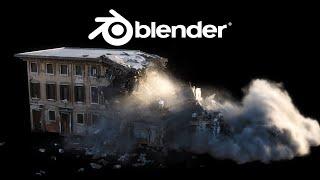 Buildings destruction simulation | Blender + RBD Lab