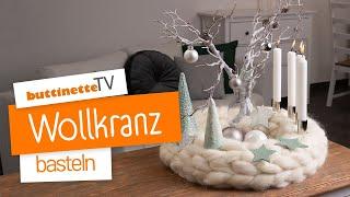 Adventskranz aus Wolle gestalten | buttinette TV [DIY]