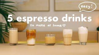 5 espresso drinks to make at home️