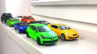 Diecast Model Cars Driven By Hand On The Windowsill