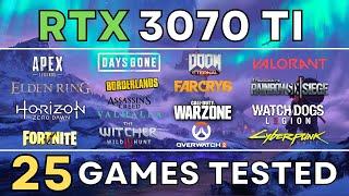 RTX 3070 TI BENCHMARK TEST IN 1080p 1440p 4K - 25 GAMES
