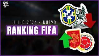 NUEVO RANKING FIFA | JULIO 2024 | MAYORES ASCENSOS Y DESCENSOS