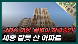 -60%를 넘어 끝없이 추락하는 가격에 잘못 샀다고 대성통곡 중인 세종 부동산