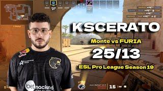 CS2 POV FURIA KSCERATO (25/13) vs Monte (Mirage) @ ESL Pro League Season 19