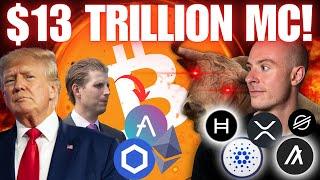 Crypto Market Cap Could Be Heading To $13 Trillion!!!!!!! Trump's Project Is Buying These Cryptos...