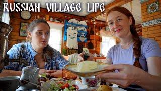 One Day in the life of a Russian Village in Vologda region | Cooking in a traditional stove