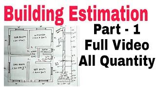 Building Estimation | Estimation of Building | Estimation and Costing | House Estimation 2024