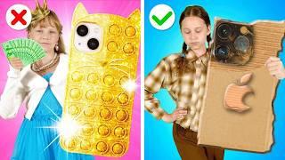 Rich Gadgets Vs Poor Hacks In School | Cool School Gadgets and DIY Ideas