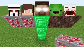 what if you create a HEROBRINE maizen JJ AND MIKEY PHANTOM Shy Guy  in MINECRAFT