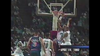 Muggsy Bogues Blocks Patrick Ewing