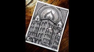 How to draw Mandala Art for beginners|Monument Mandala#detailing#mandala#viral#drawing#how#creative