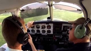 Soft field operations, Merville Calonne (LFQT), Piper 28 [full ATC]