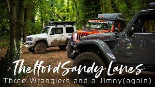 Thetford Forest off road Adventure | Jeep Wranglers & a Jimny Explore 60 miles of sandy green lanes