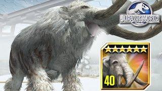 Max Level Woolly Mammoth Feeding | Jurassic World - The Game The Woolly Mammoth Update