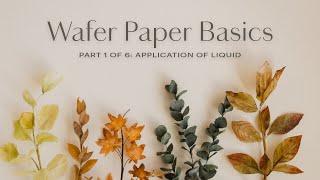 Wafer Paper Flowers Basics for Beginners (Part 1/6)