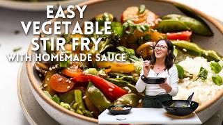 EASY Vegetable Stir Fry with Homemade Sauce