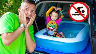 Stephi learns safety rules of conduct in the car with Dad