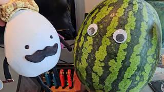 The Detective Egg Official Plushie 2 feat. Watermelon [Secret Staycation in Real Life]