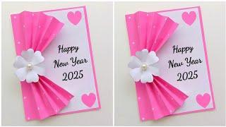 Easy & Beautiful New Year Card 2025 / new year greeting card / new year greeting card making at home