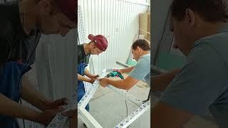 Сборка алюминиевых окон | Окна-Сервис