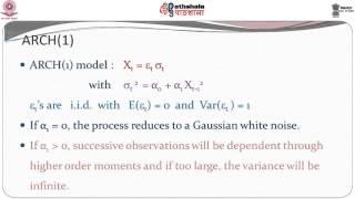 The Autoregressive Conditional Heteroscedastic model