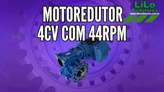 Motoredutor WCG01 com Motor de 4cv e 44rpm Weg Cestari Trifásico 1:40 FAJ