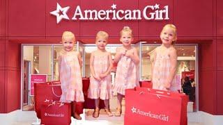 FIRST Time At The AMERICAN GIRL Store- Dad CAN’T Say NO ‍️| GARDNER QUAD SQUAD