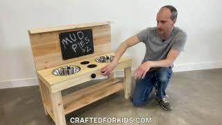 38" Cedar Mud Kitchen Overview - Ultimate Easy To Build Outdoor Play Kitchen