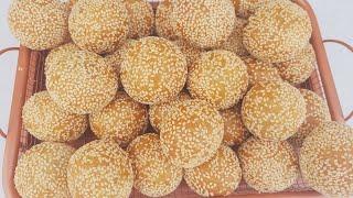 Sesame balls with taro filling(new recipe)ncuav kib nrog qos tsw ha qab tshaj