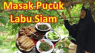 masak pucuk labu siam l masakan desa sederhana l hidup di desa l vlog mbak retno