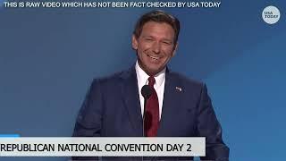 Ron DeSantis wants Trump back in White House, Biden back in 'basement' in full speech at 2024 RNC