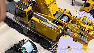 Operation video of 1/14 1350 6 axles hydraulic crane truck.