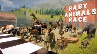 50 Baby Animals Race in Planet Zoo included Baby Elephant, Mammoth, Giraffe, Ostrich, Lion & Panda