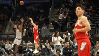 Yuki Kawamura nasty stepback 3 over 6'10 Bagley has Washington's crowd going crazy