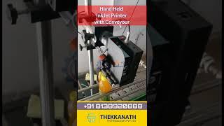 Best Industrial Handheld Inkjet Printer With Conveyor | Automatic Batch Coding Machine With Conveyor