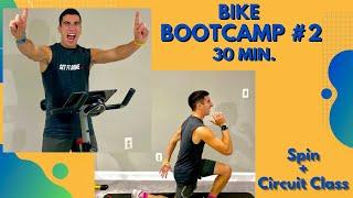 30 Minute Bike Bootcamp #2 | Spin + HIIT Circuit