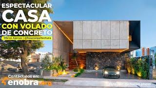 CONCRETE HOUSE with MULTIPLE HEIGHTS AND VOLCANIC STONE | Amazing houses | @HAUZARQUITECTURA