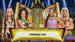 Bayley & Dakota Kai Vs Jade Cargill & Bianca Belair - Tornado Tag Team Match At Wrestlemania