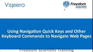 Using Navigation Quick Keys and Other Keyboard Commands to Navigate Web Pages
