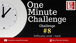 One Minute Challenge #8  | Who is behind it ? | Difficulty Level - Hard | LeNorah.