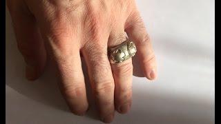 Men's Silver Byzantine Ring, Biker  Rocker Ring. USA Handcrafted by Lugdun Artisans