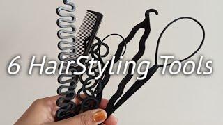  Trying 6 Different Tricky HairStyling Tools | Useful HairStyling Accessories 
