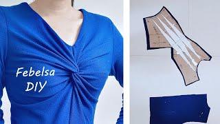 V099 DIY Easy bust twist with higher V-neck